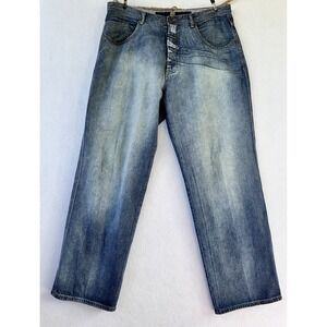 Marithe Francois Girbaud Blue Jeans Y2K 36M (39 x 33) VTG Wide Leg Grunge